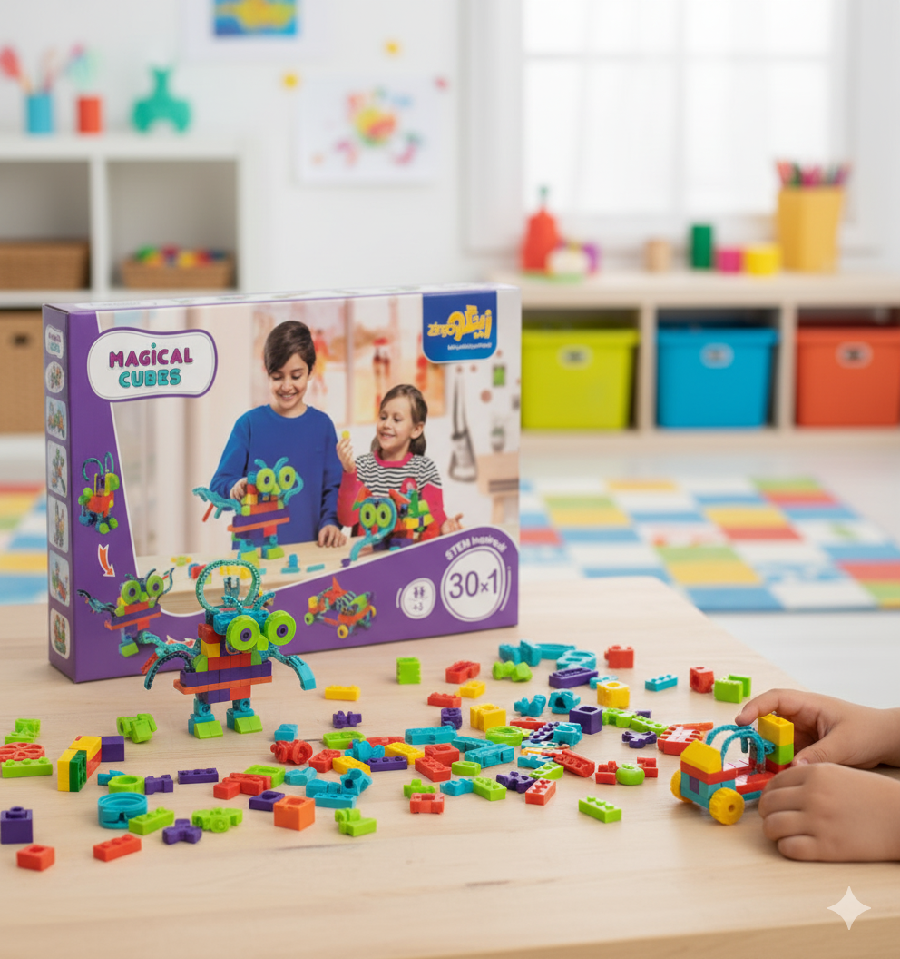 Magical Cubes STEM Inspired Building Blocks (30-in-1 Playset)