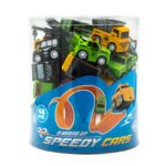 Speedy Cars 48-Piece Mini Vehicle Playset with Track