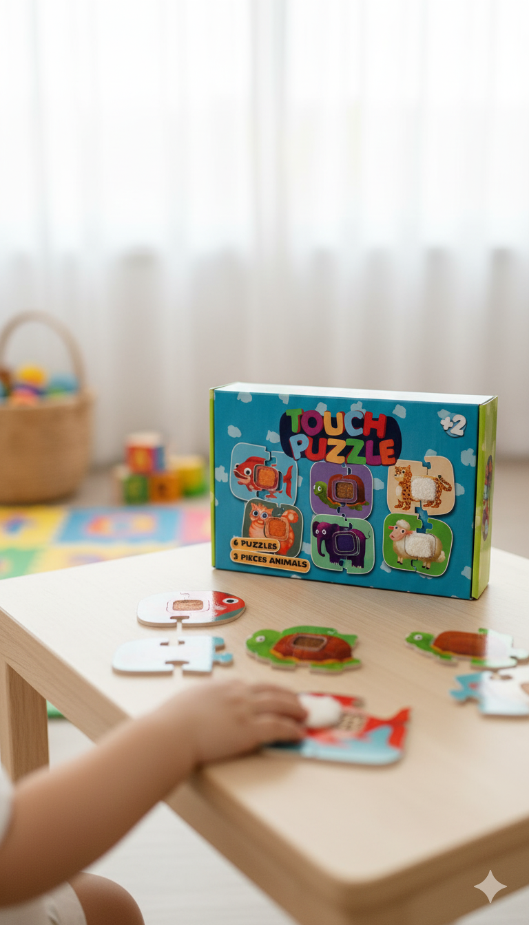 Sensory Animal Touch & Feel Puzzle Set
