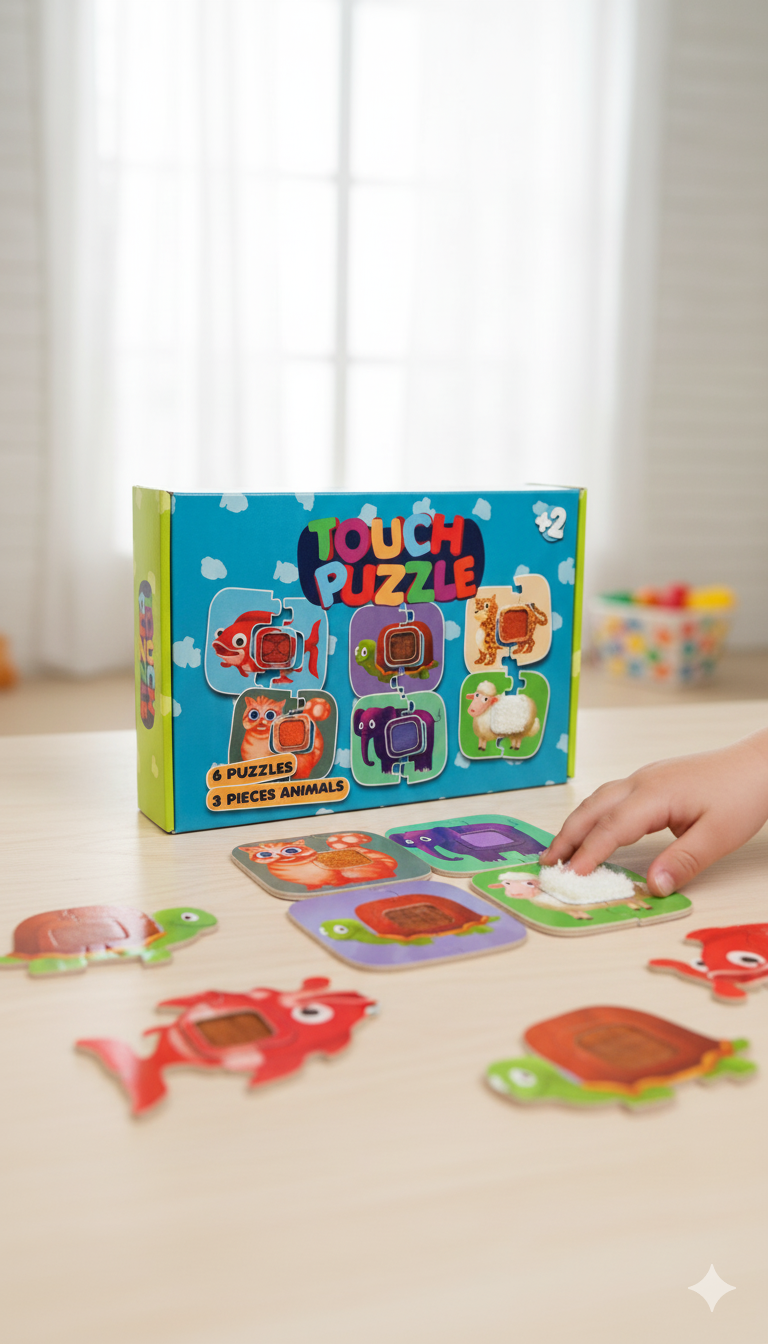 Sensory Animal Touch & Feel Puzzle Set