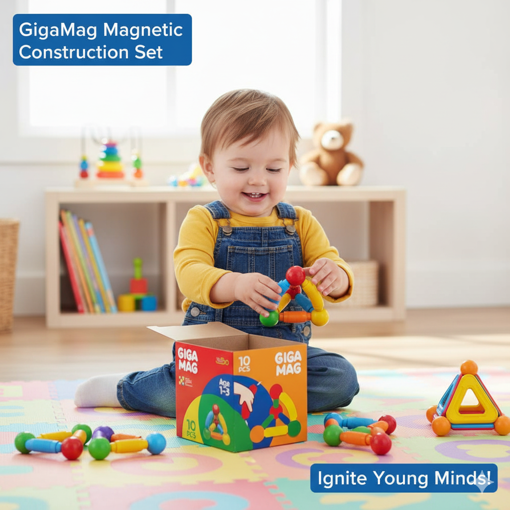 GigaMag Magnetic Construction Set (10 Pcs)
