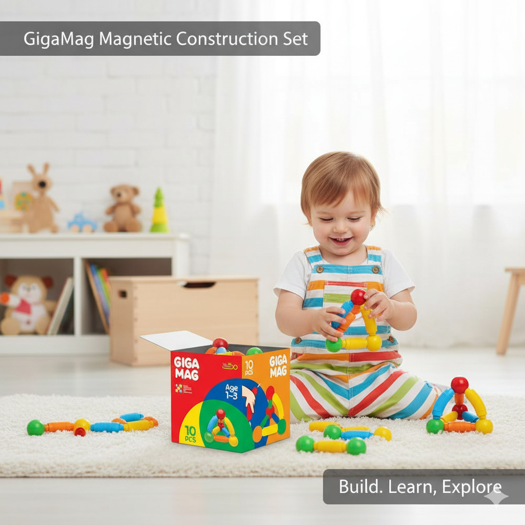 GigaMag Magnetic Construction Set (10 Pcs)