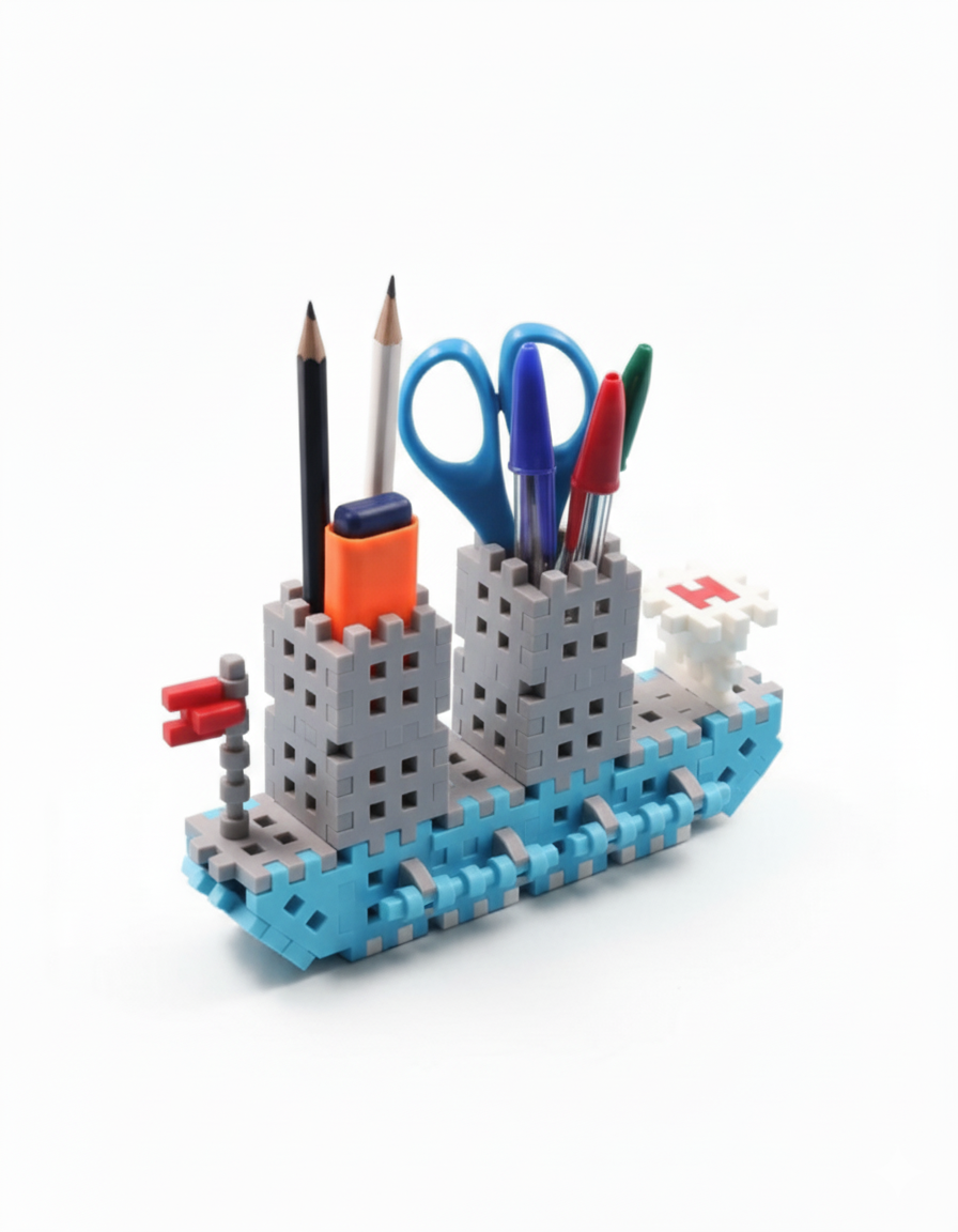 Creative Cargo Ship Desk Organizer