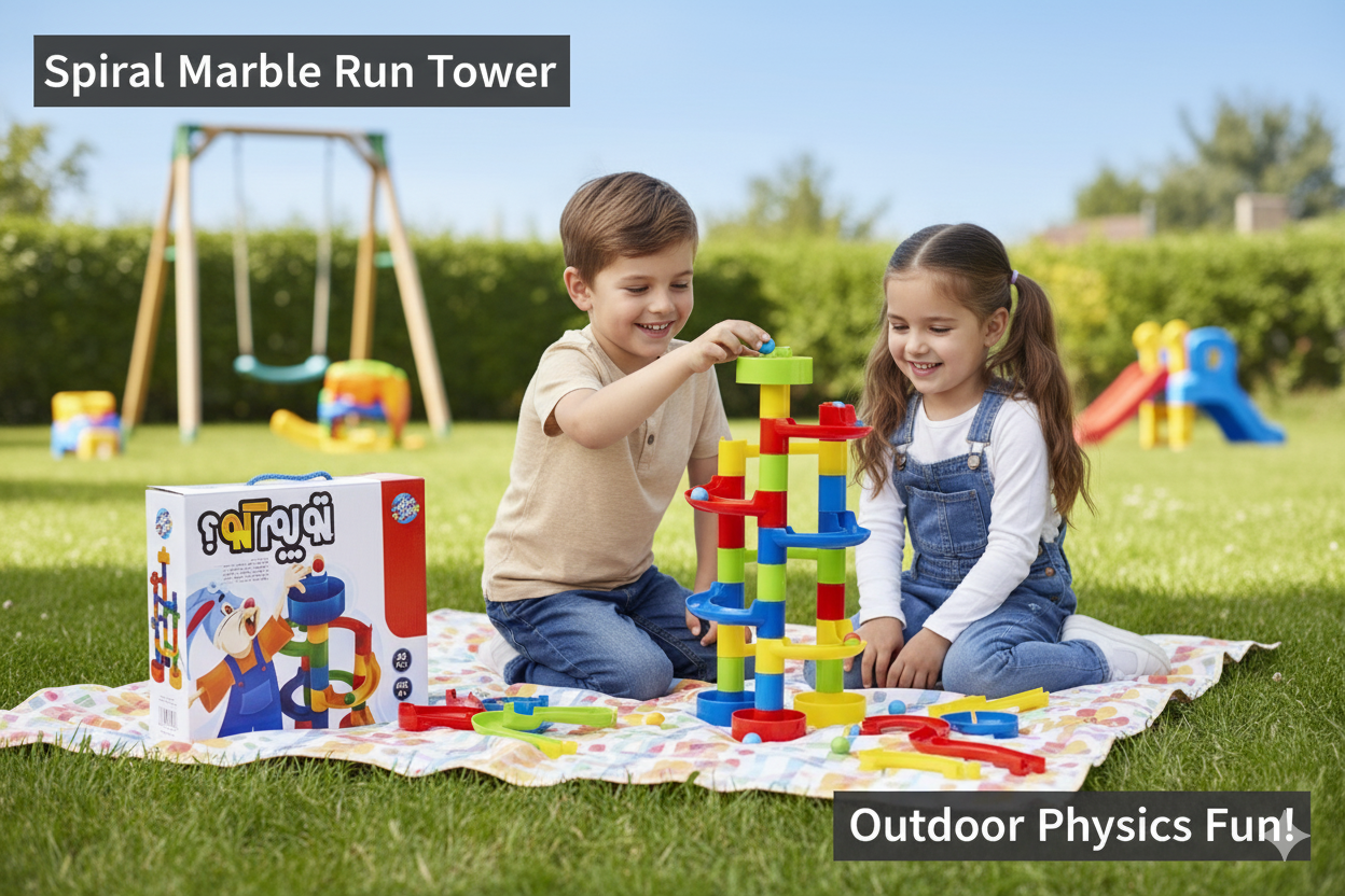 Spiral Marble Run Tower (32 Pcs)