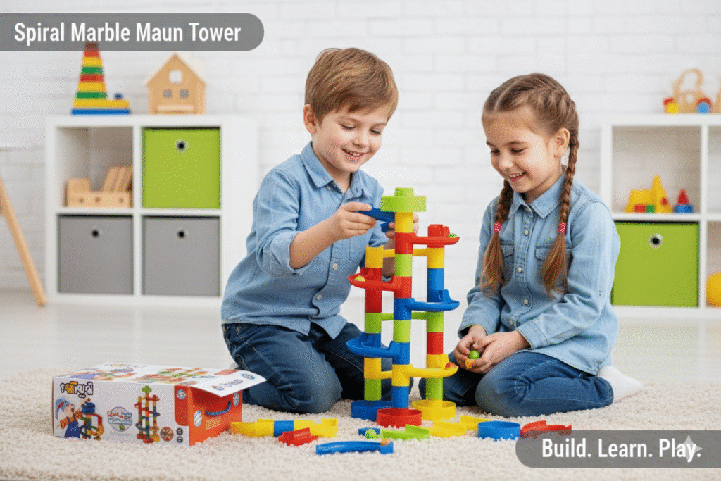 Spiral Marble Run Tower (32 Pcs)