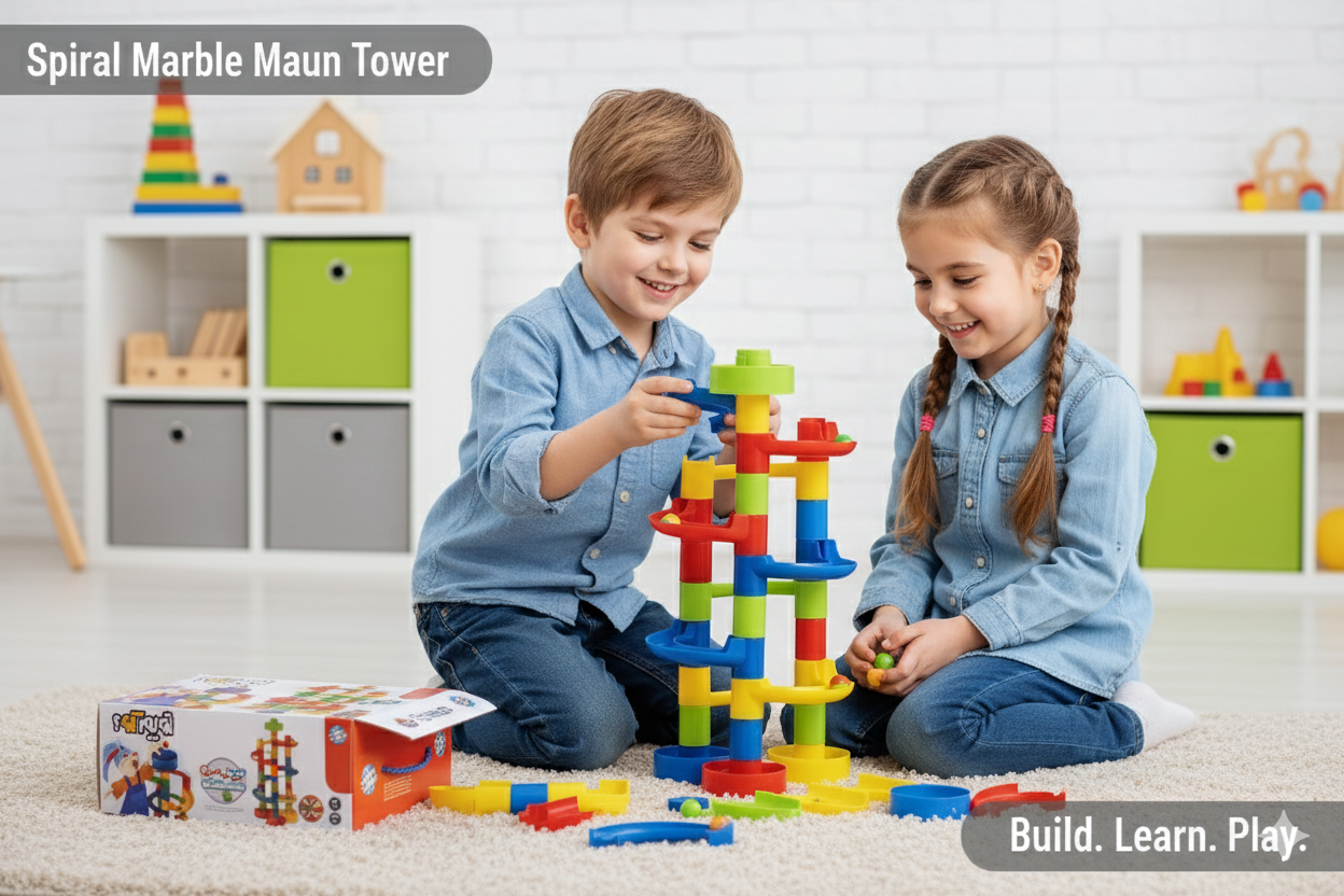 Spiral Marble Run Tower (32 Pcs)