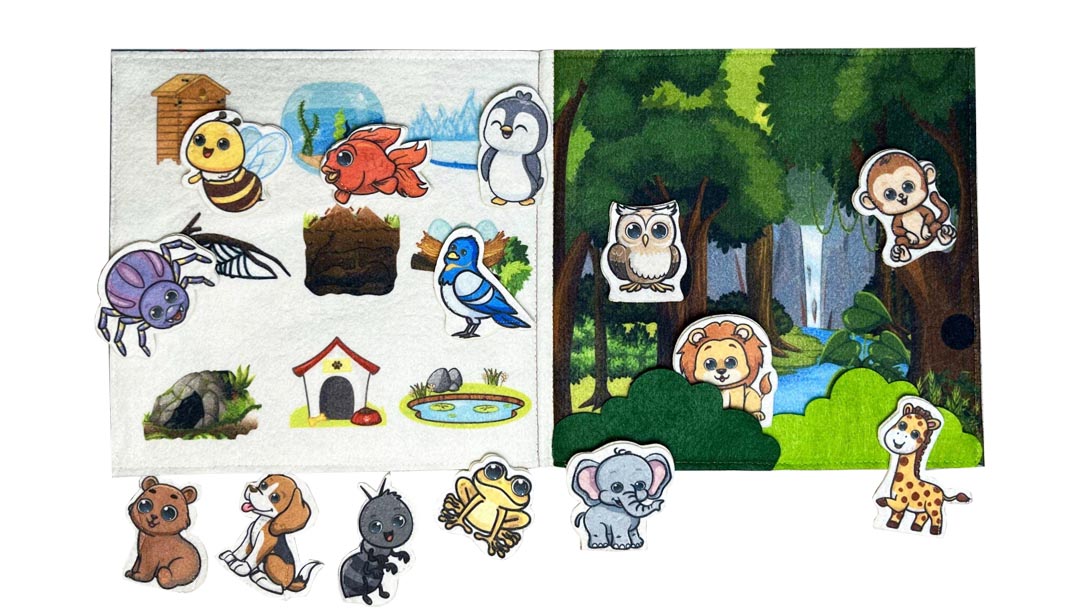 The fabric book Lovely Animals