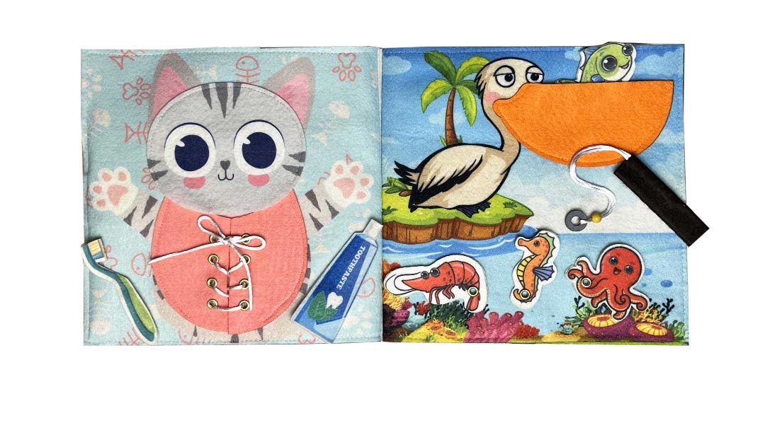 The fabric book Lovely Animals