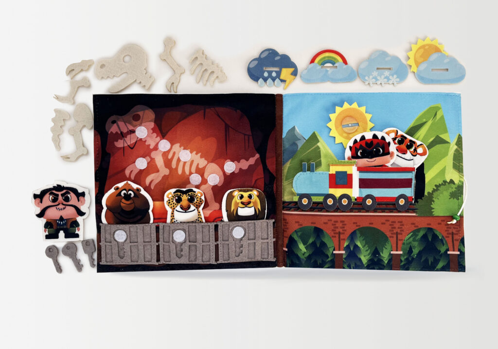 The fabric book Jungle Troubles